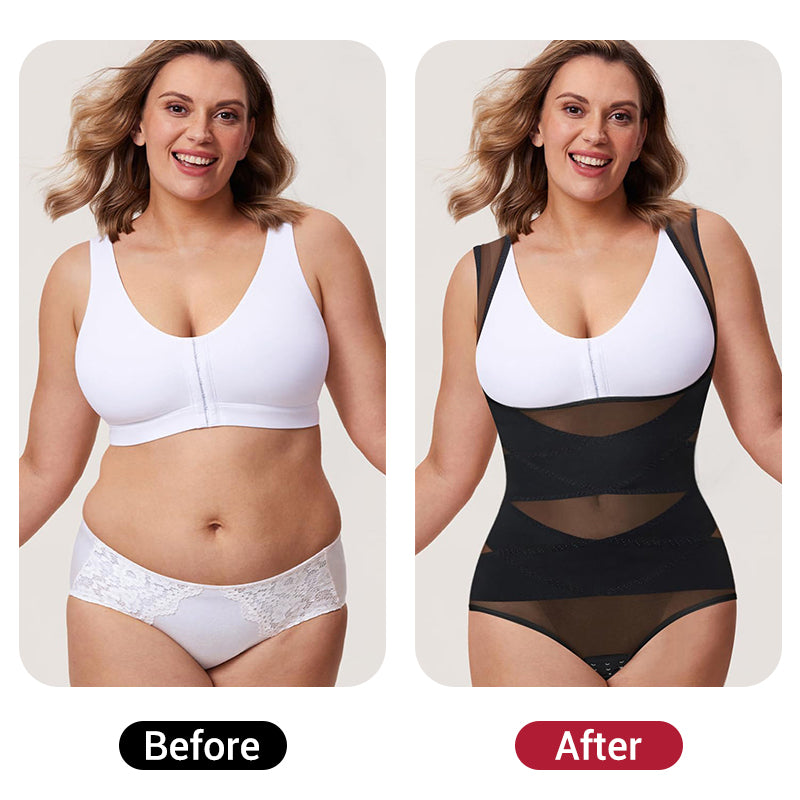 🎉Erikoismyynti - 49% OFF✨3-in-1 Naisten kevytrakenteinen verkkojooga Bodysuit Shaper