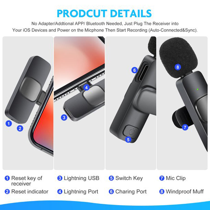 Melua vaimentava Bluetooth-mikrofoni