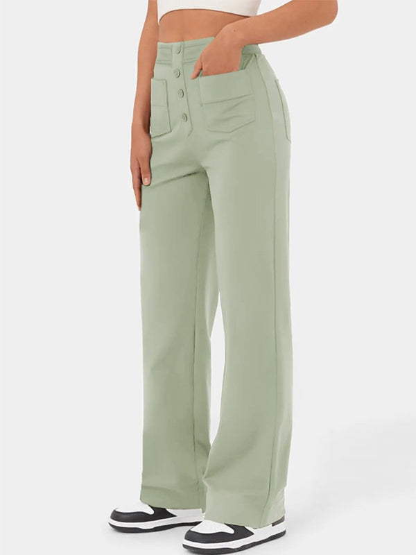 🔥Hot Sale 8000+💷Hyvä hinta🔥Naisten rento korkeavyötäröinen Stretch-housut