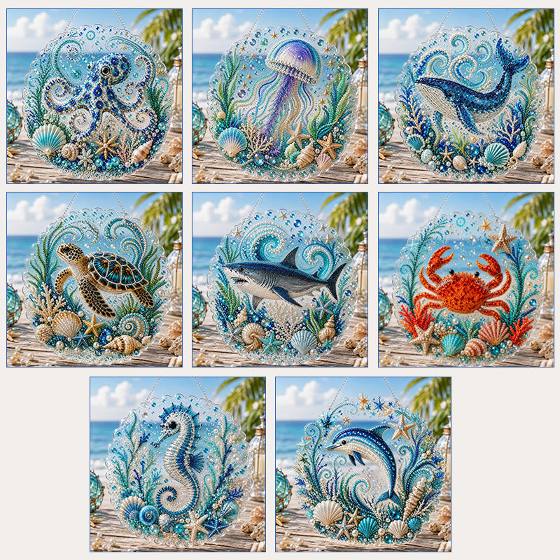 🌊✨ Mosaikkunstsæt med havtema – Afslappende krea-projekt til smukke kystinspirerede kunstværker