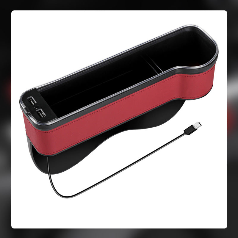 Auton Istuinvälin Säilytyslaatikko Led-Ympäristövalolla