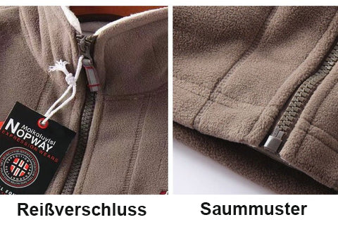 Paras joululahja-kaksikerroksinen hupullinen takki miehille (korkealaatuinen alkuperäinen tuote)/Käännettävä polar fleece takki