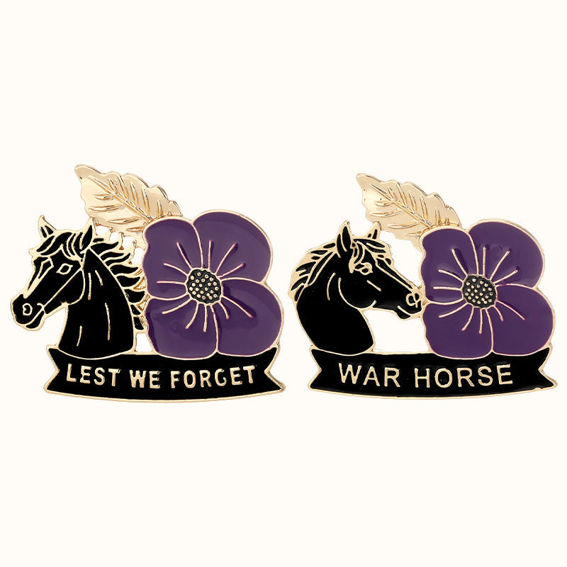 🌺🐎 Markant & Symbolsk — Lilla Valmue Heste-Mindebroche