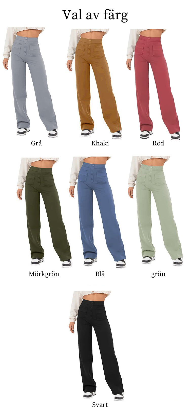 🔥Hot Sale 8000+💷Hyvä hinta🔥Naisten rento korkeavyötäröinen Stretch-housut