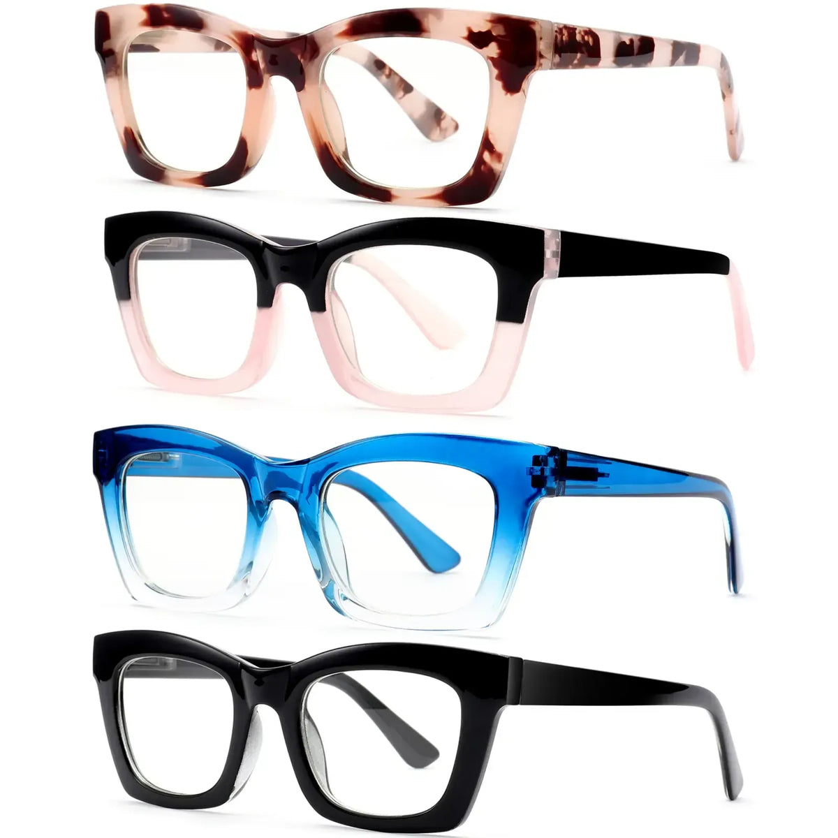 👓 Specialtilbud – Brillesæt med blålysfilter – 4 par unisex læsebriller
