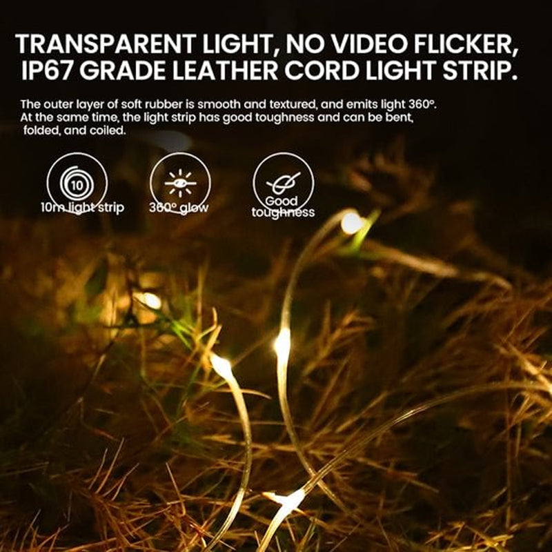 Ulkouima vedenpitävä kannettava Stowable String Light