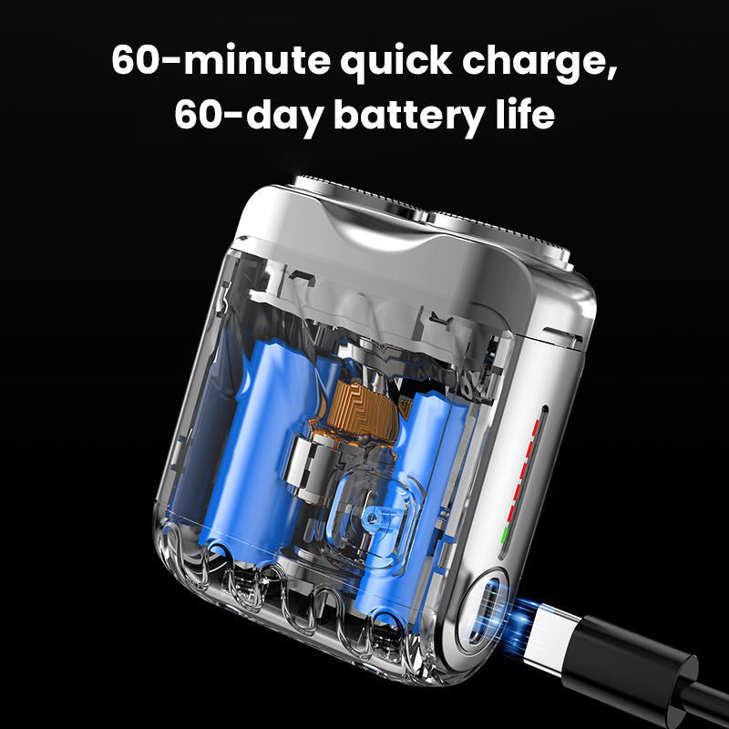 Kannettava Rotary Dual Ring Electric Shaver