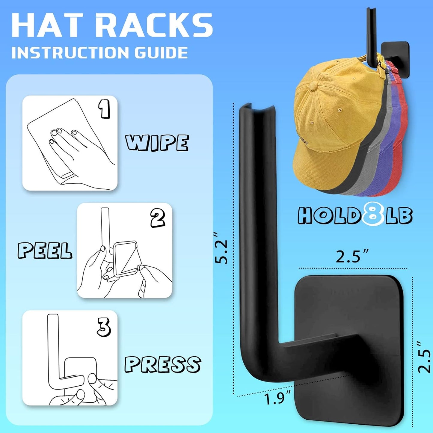 Hattuteline Wall Hat Organizer