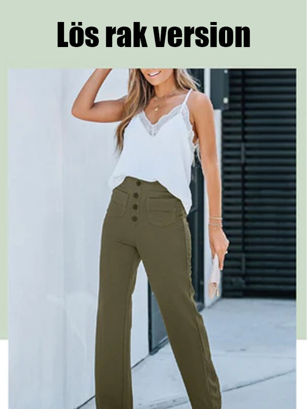 🔥Hot Sale 8000+💷Hyvä hinta🔥Naisten rento korkeavyötäröinen Stretch-housut