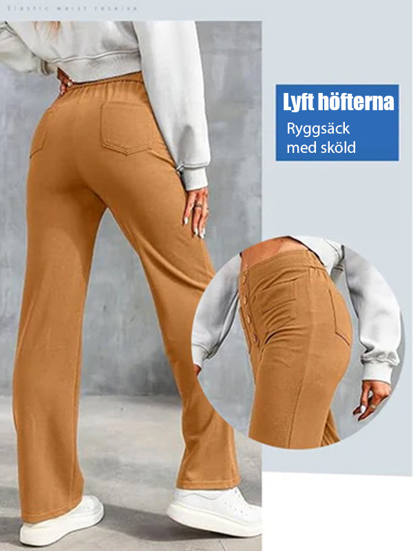 🔥Hot Sale 8000+💷Hyvä hinta🔥Naisten rento korkeavyötäröinen Stretch-housut