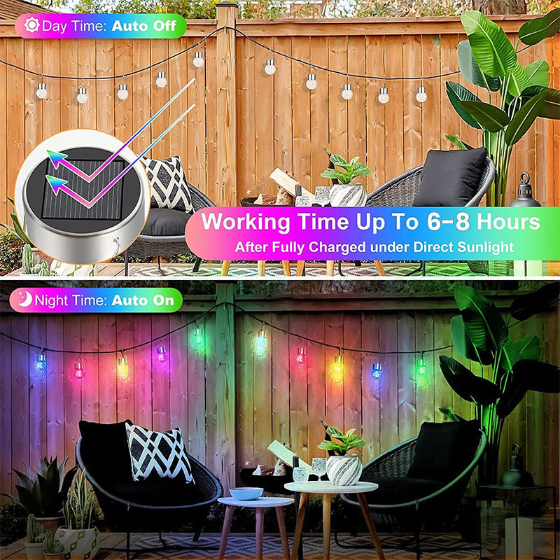 Solar Mosaic Crackle Globes LED-puutarha valot