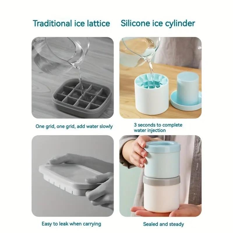 ❄️ Sommerkulde er et must! 🔥Hurtigfrysende silikon-isbitform