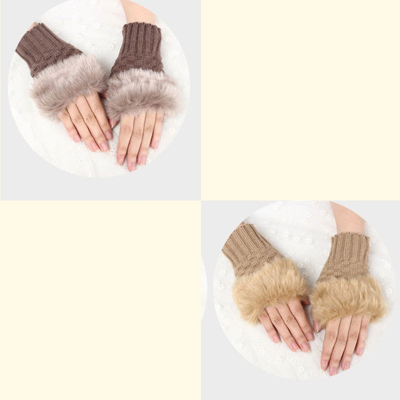 💕Osta 1 ILMAINEN🔥 Fuzzy pehmeä neulottu lämmin sormeton käsineet
