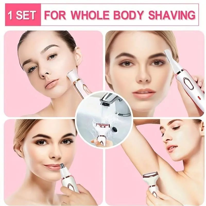 Comfort 4 in 1 Electric Shaver for Ladies, Epilator hiustenpoistoon, langaton kehon kauneusinstrumentti, lahja Halloweenille ja joululle, syksyn lahja