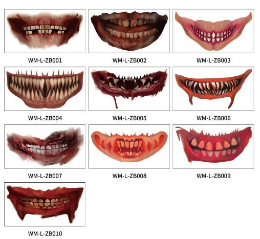 Halloween Prank Makeup Temporary TattoođRealistinen ja helppo poistaa