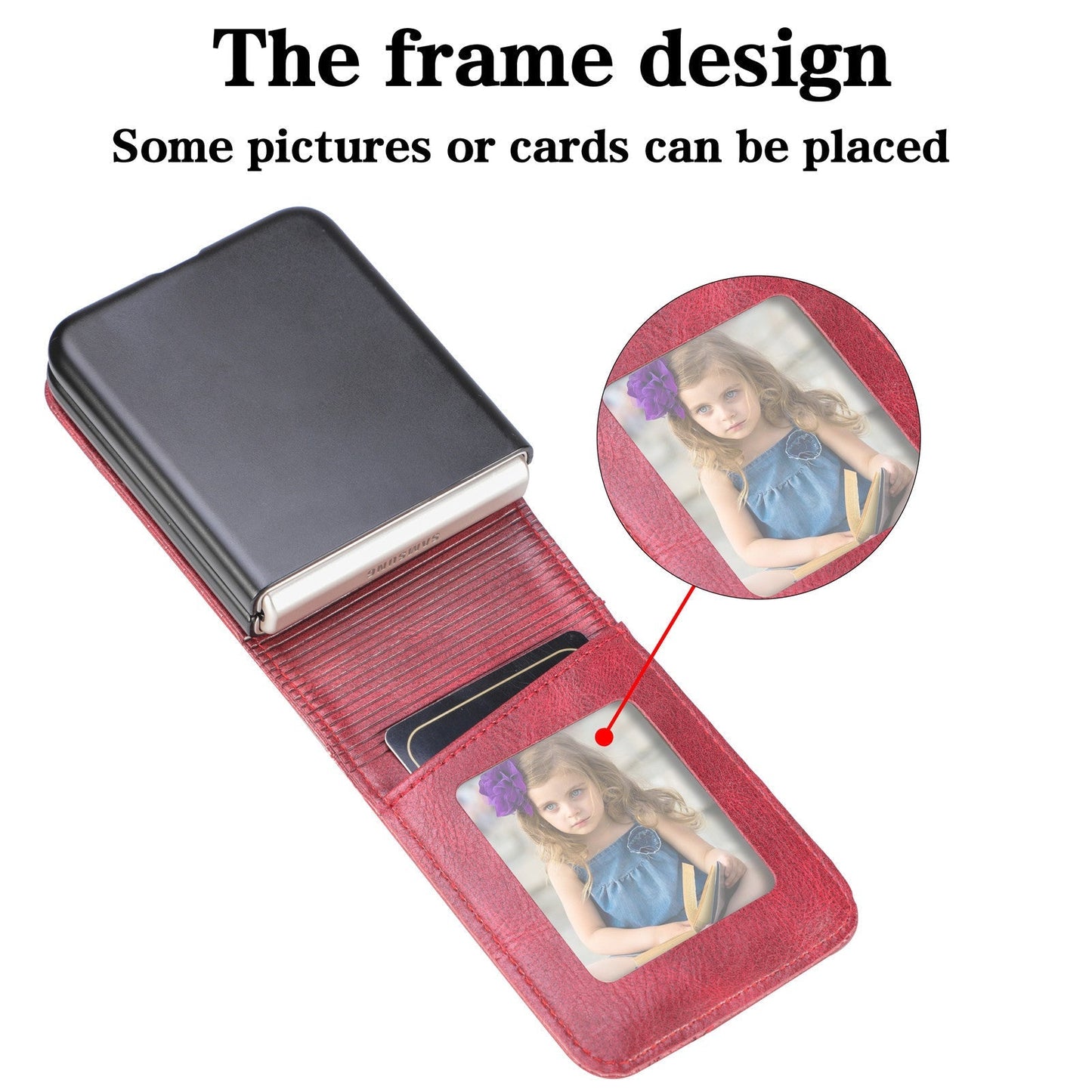 Korttipaikka Nahka Flip Phone Case