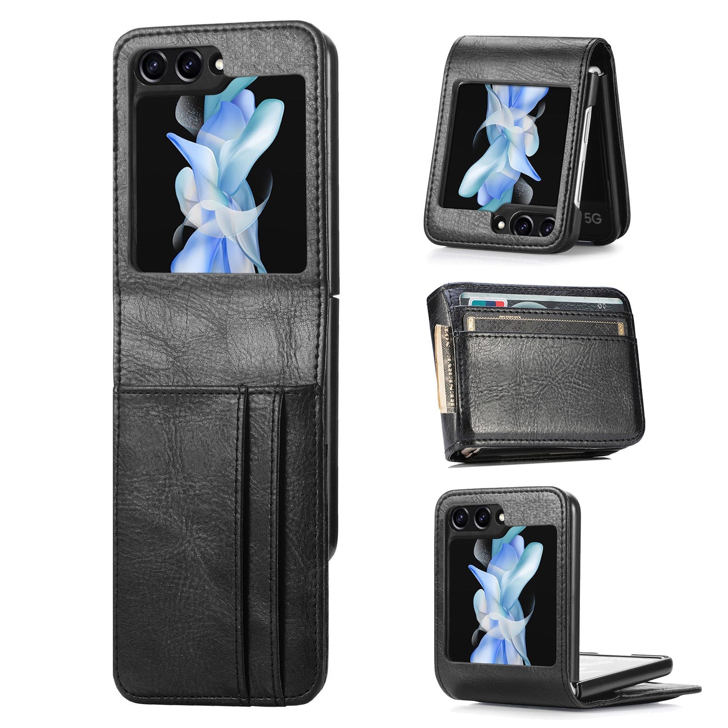 Korttipaikka Nahka Flip Phone Case
