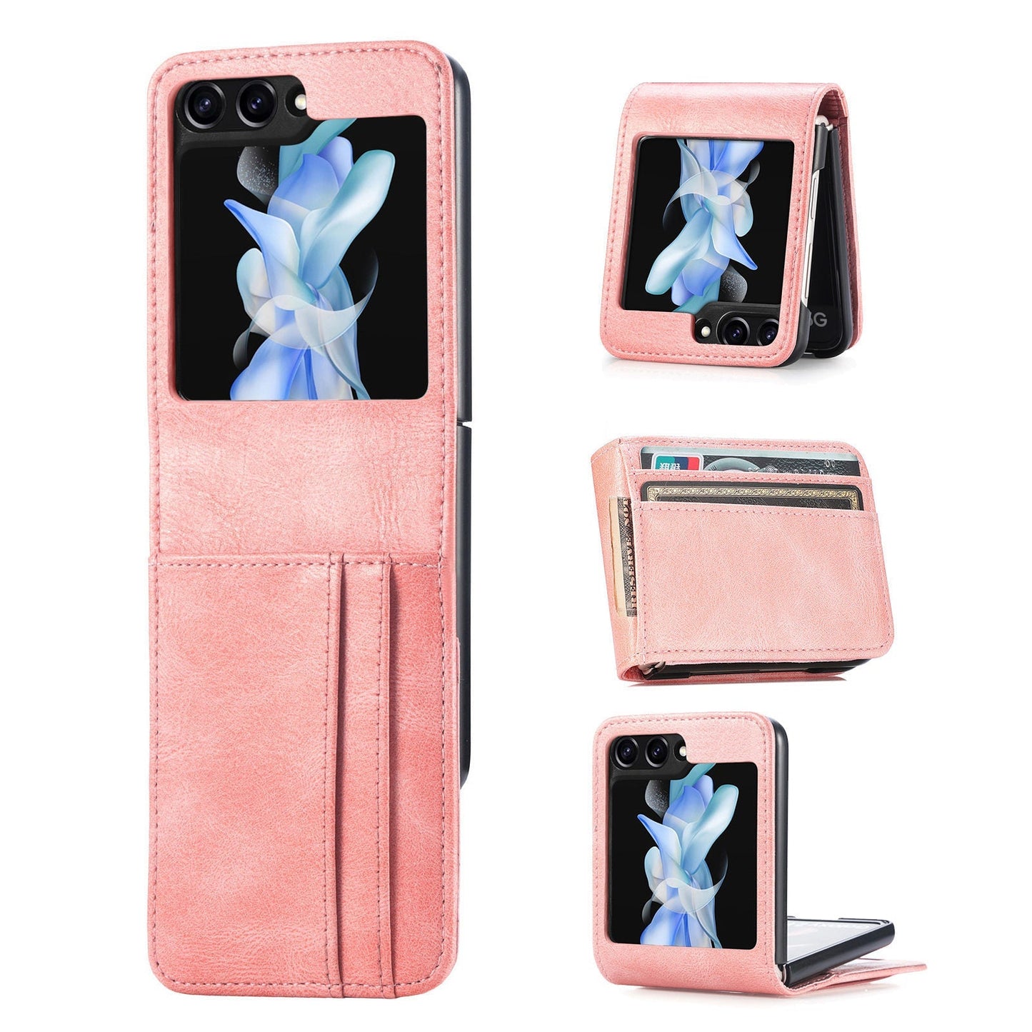 Korttipaikka Nahka Flip Phone Case