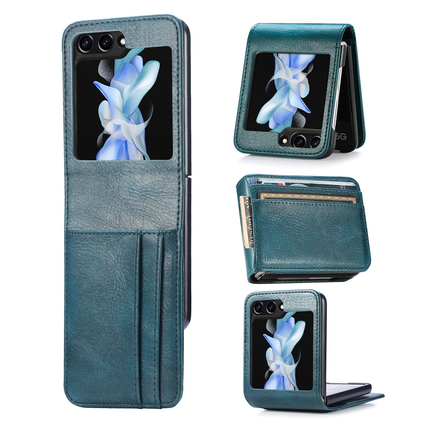 Korttipaikka Nahka Flip Phone Case