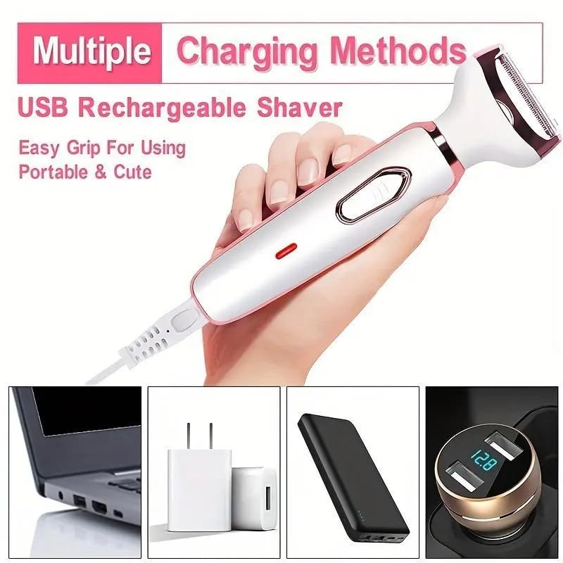 Comfort 4 in 1 Electric Shaver for Ladies, Epilator hiustenpoistoon, langaton kehon kauneusinstrumentti, lahja Halloweenille ja joululle, syksyn lahja