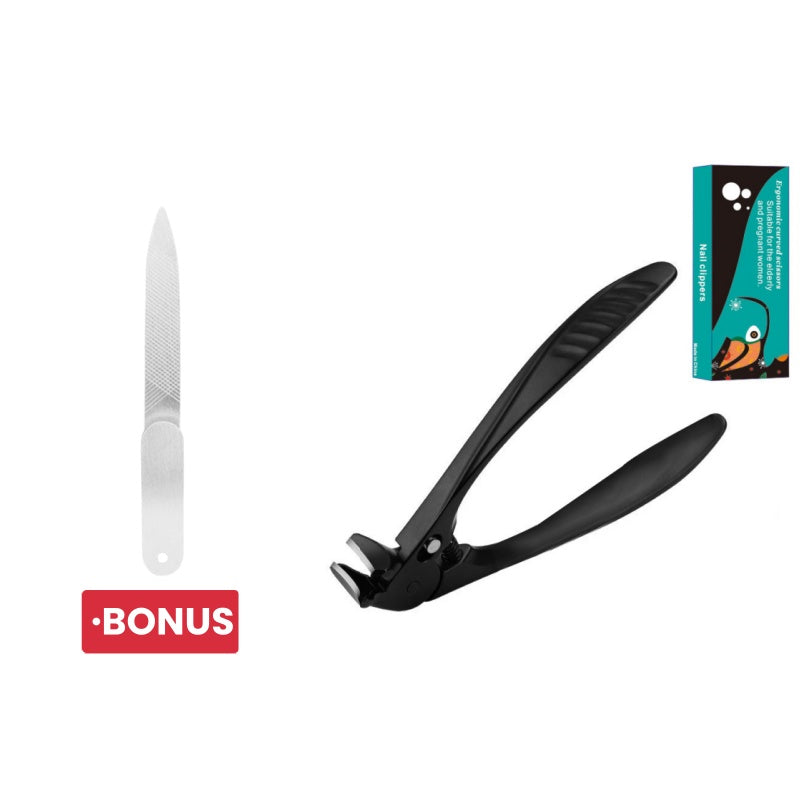 ⏳ 50% RABAT – SIDSTE DAG! 📢 Negleklipper i Rustfrit Stål med Buede Præcisionsblade – Nem til Tykke Negle & Ældre! ✂️✨