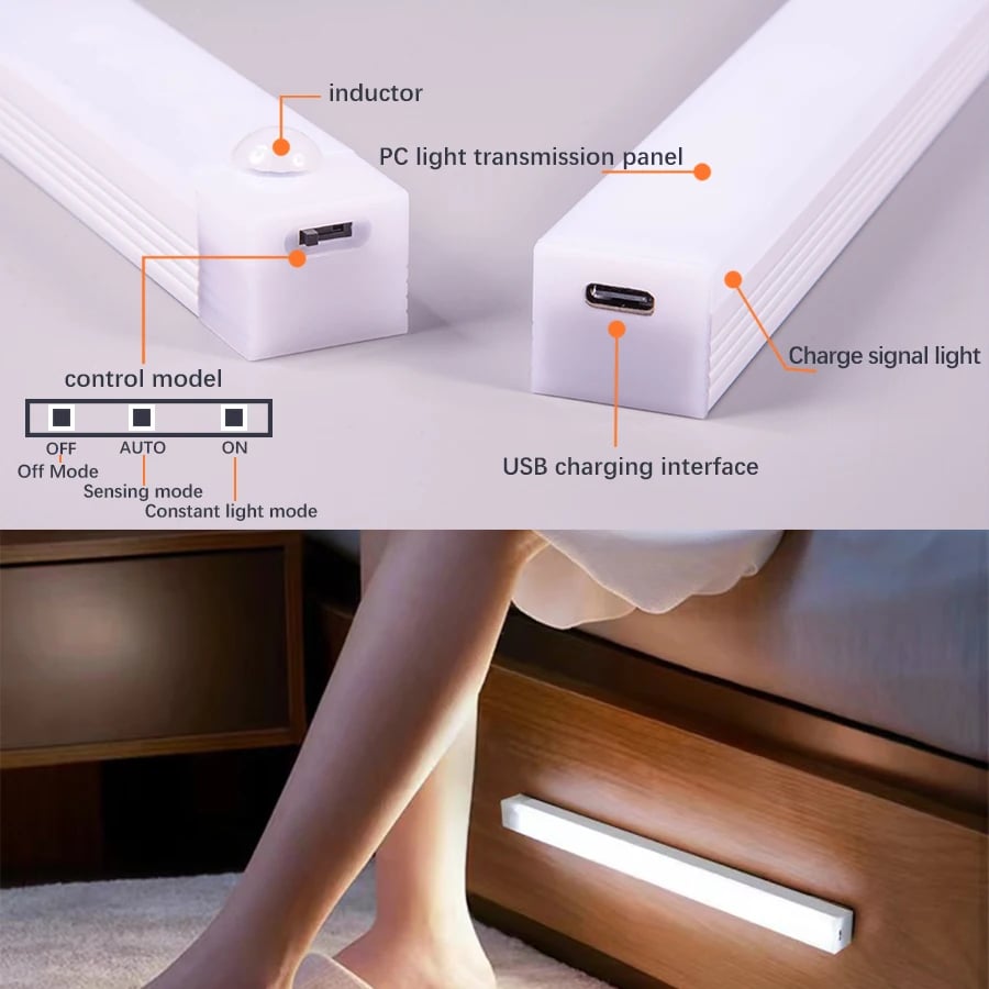 đ„UUDEN VUODEN MYYNTI - Punch-free Smart Sensor Magnetic ladattavat LED-valot