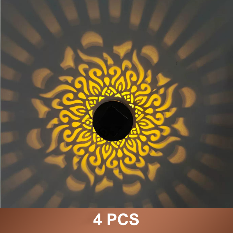 Solcelledrevet Mandala Projektor Lys