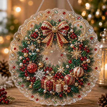 🎄 Jule-perle diamantkunst ophængssæt | Bestandige, falmefrie perler DIY håndlavet højtidsophæng 🎅💎