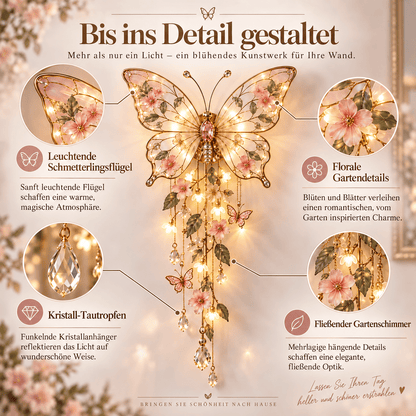 🦋🌙 Fjärilsvägglampa til haven