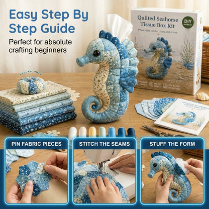 🧵 DIY Sykit til papirlommetørklædeholder med havdyr – Sjove dyr og havvenner! 🌟