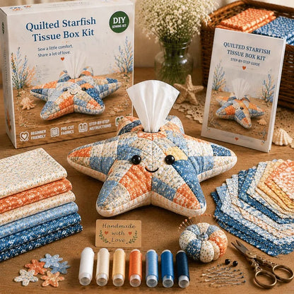 🧵 DIY Sykit til papirlommetørklædeholder med havdyr – Sjove dyr og havvenner! 🌟