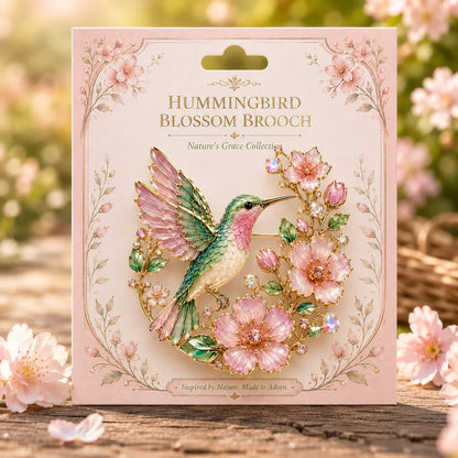 🌸 Limited Edition 2026 Kolibri Blomsterbroche – Elegant Blomster- og Fuglebroche, Smykkegave til Kvinder