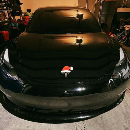 🎅🚗 Julehue til bilens emblem — Vandtæt, genanvendelig julepynt til ethvert bilmærke