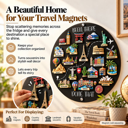 🌎✨ Rejsemagnettavle – 💕 Hver magnet har en historie. Hver rejse fortjener sin plads