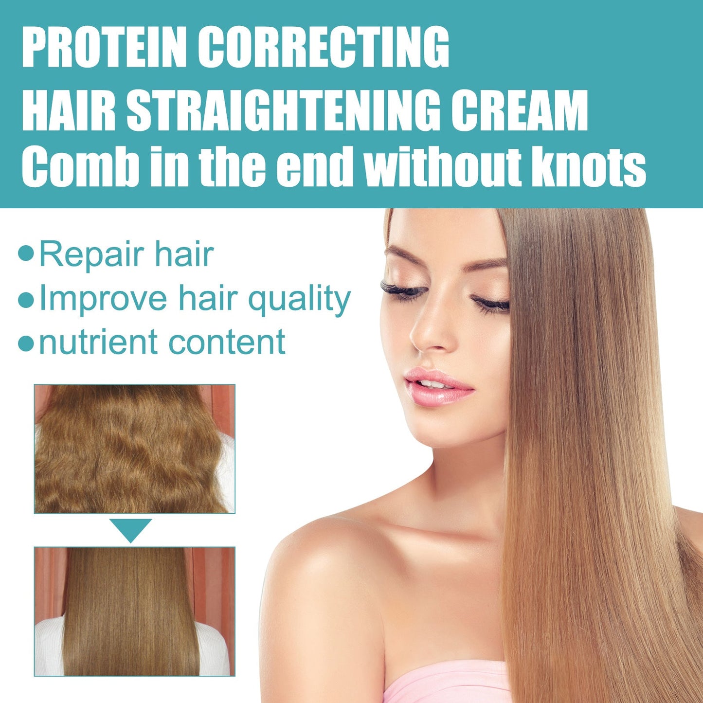 Silkki ja Keratin hoito Hiusten suoristusvoide