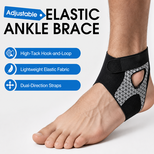 🏃‍♂️Justerbar Elastisk Ankelstøtte – Genvind Dit Skridt & Din Stabilitet! ✨