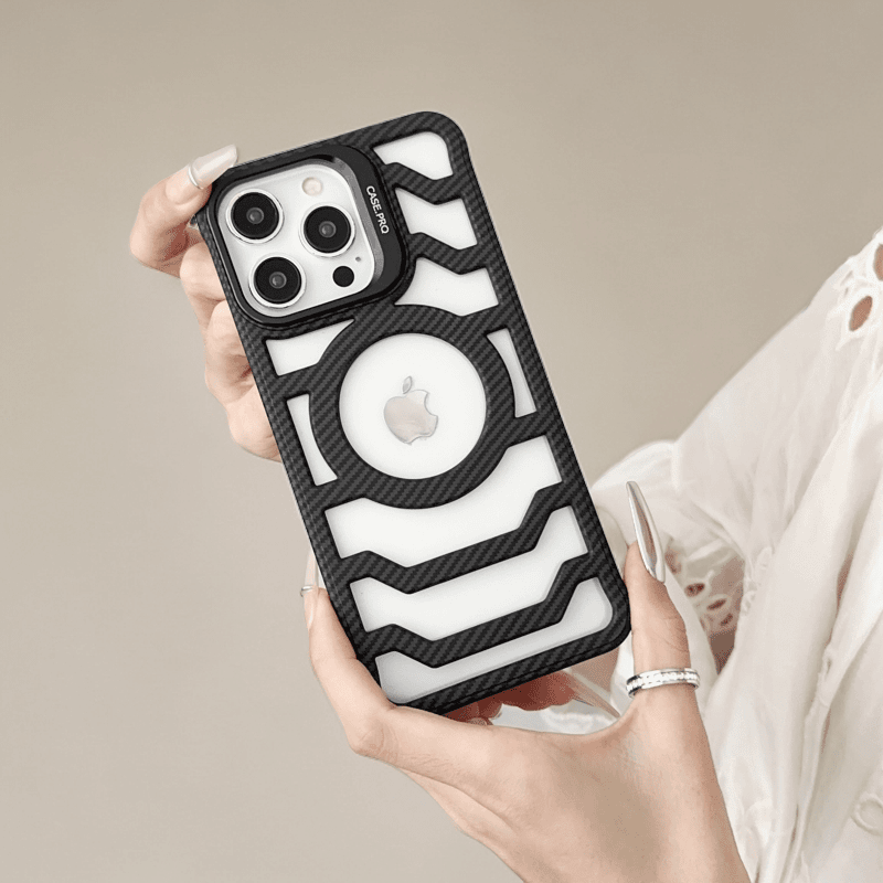Hiilikuitu Cooling Phone Case: Parannettu ilmavirta ja magneettinen yhteensopivuus