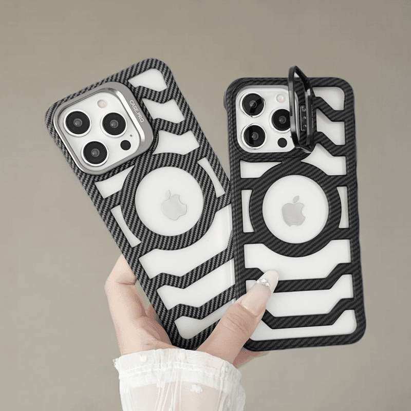 Hiilikuitu Cooling Phone Case: Parannettu ilmavirta ja magneettinen yhteensopivuus