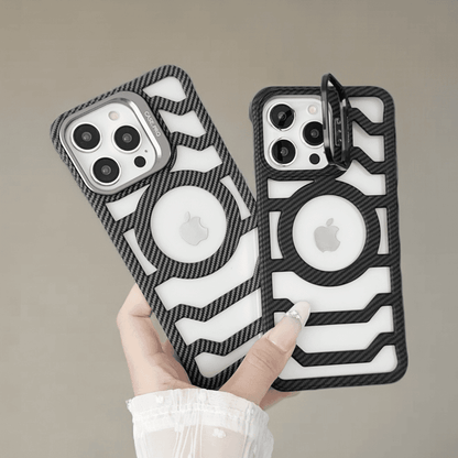 Hiilikuitu Cooling Phone Case: Parannettu ilmavirta ja magneettinen yhteensopivuus