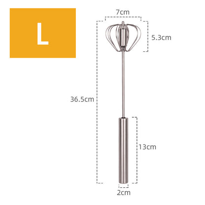 Ruostumattomasta teräksestä valmistettu Press Egg Beater