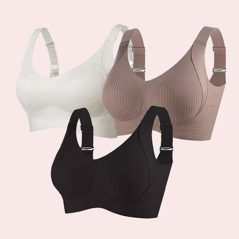 Osta 1 saat 2 ilmaiseksi🎁Naisten ribbed push-up rintaliivit, joissa on säädettävät kaitaliinat