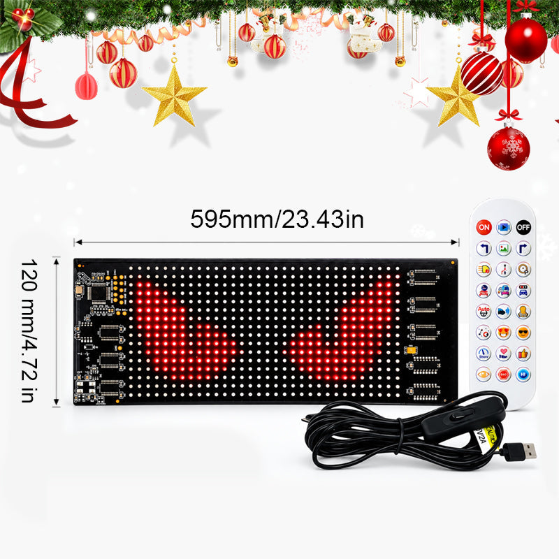 🎄 Animeret jule-LED-display til bilen