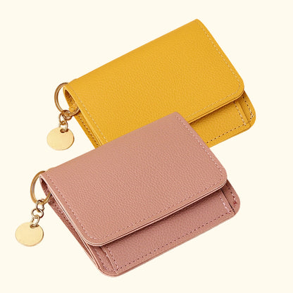 💖Køb 1 Få 1 Gratis!! ✨Kun 189 kr!!💕RFID Kort Pung til Kvinder – Moderigtig Kortholder med Nøglering & Møntrum