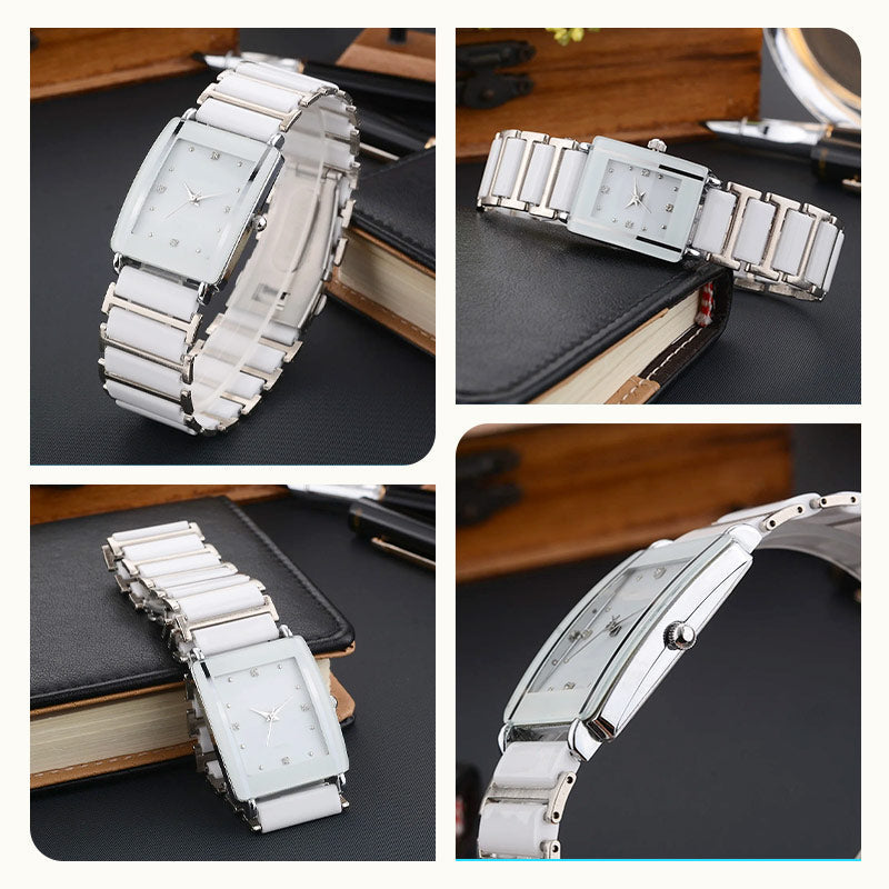 ⌚Fashion Keramisk Kvadratisk Quartz Ur