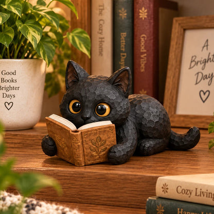 🐱Læsende Kat Figur 📚