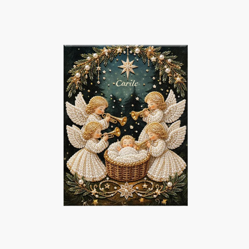 Julekrybbe diamantmaleri-sæt | Jesus Kristus jul tro kunstdekor