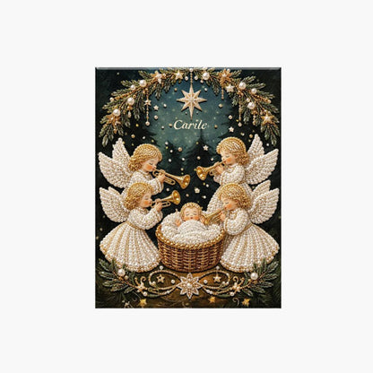 Julekrybbe diamantmaleri-sæt | Jesus Kristus jul tro kunstdekor