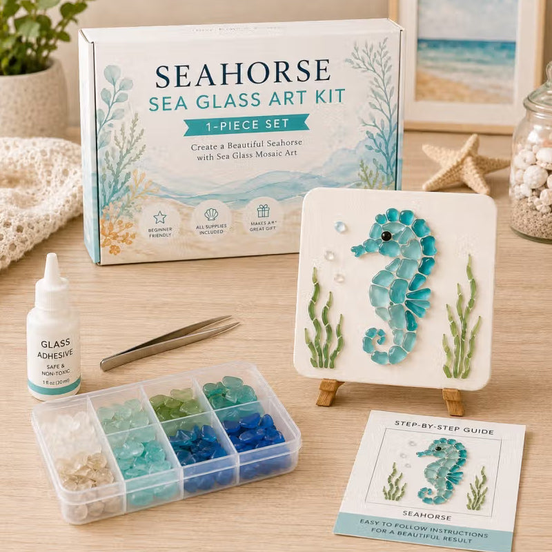🌊✨ Kunst-DIY-sæt med havtema – Skab et fantastisk mosaik-mesterværk