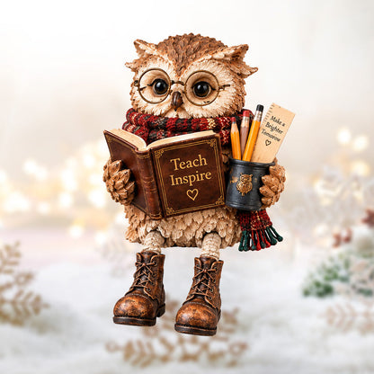 🦉 Varmhjertet læsende uglefigur 📚