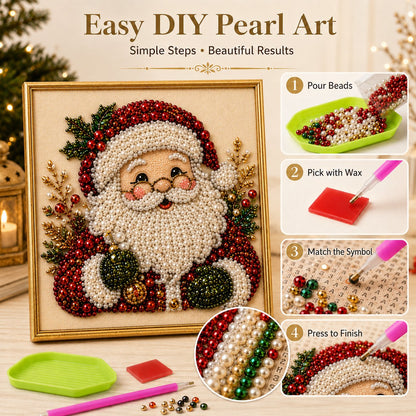 🧘Afslappende & Begyndervenlig - 🎨💎DIY Jule-perlekunst Diamantmalerisæt